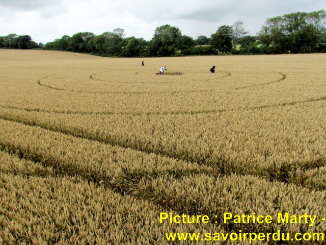 Chalk Pit, Wiltshire crop circle, aerial photo 48